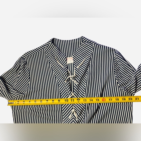 Vtg 50’s Mode O Day Surfer Beach Boho Hippy Long Sleeve Striped 1950s EUC - Picture 9 of 11